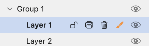 Toggling a layer between unlocked and locked